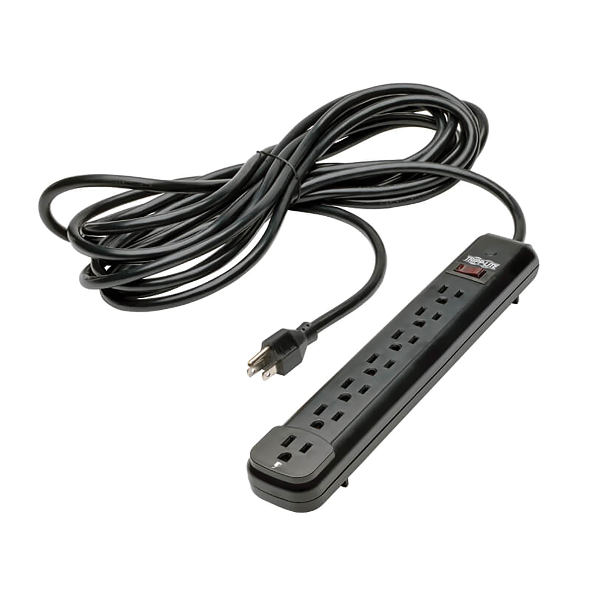 Tripp Lite by Eaton Power It!, 7-Outlet Power Strip, Cord Length 25 ft, Cable Gauge 14 Amps 15 Model# PS725B
